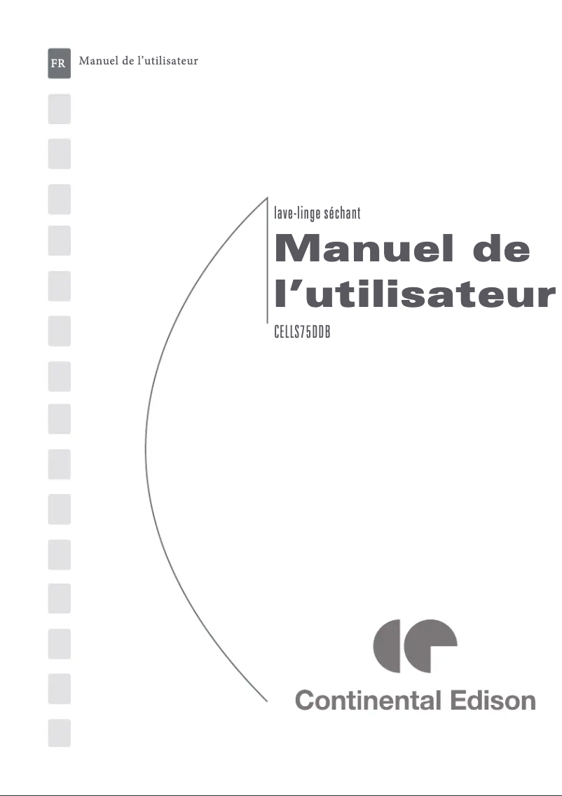 Page n°1 - Manuel utilisateur Continental Edison CELLS75DDB