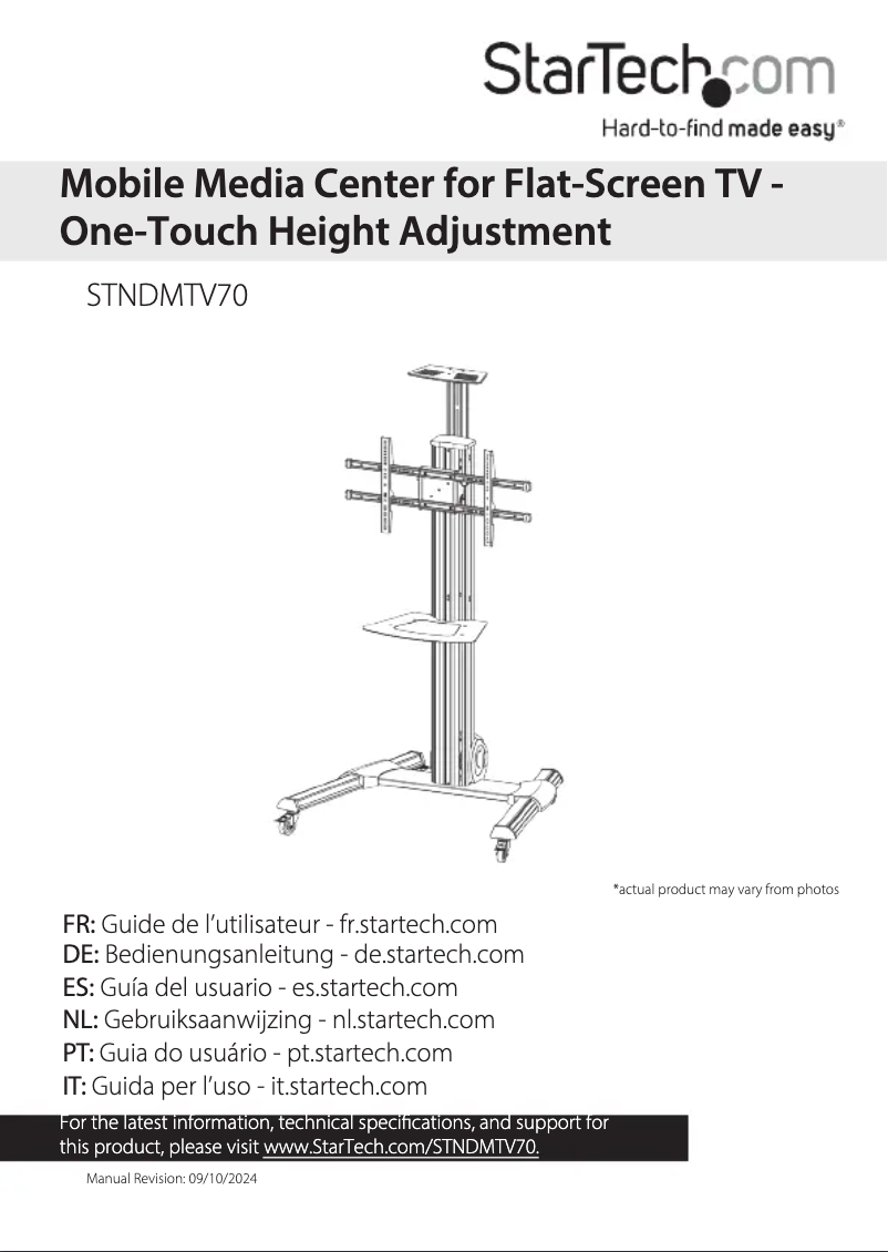 Page n°1 - Manuel utilisateur StarTech.com STNDMTV70