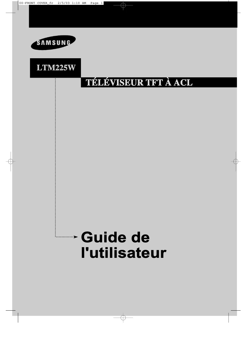 Page n°1 - Manuel utilisateur Samsung LW22A13W