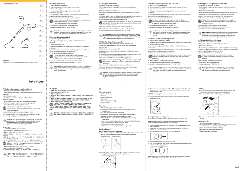 Image de la première page du manuel de l'appareil MO240