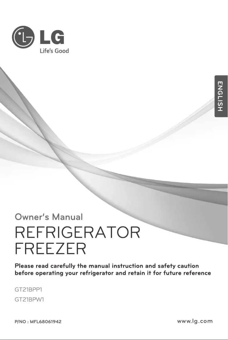 Page 1 de la notice Manuel utilisateur LG GT21BPW1