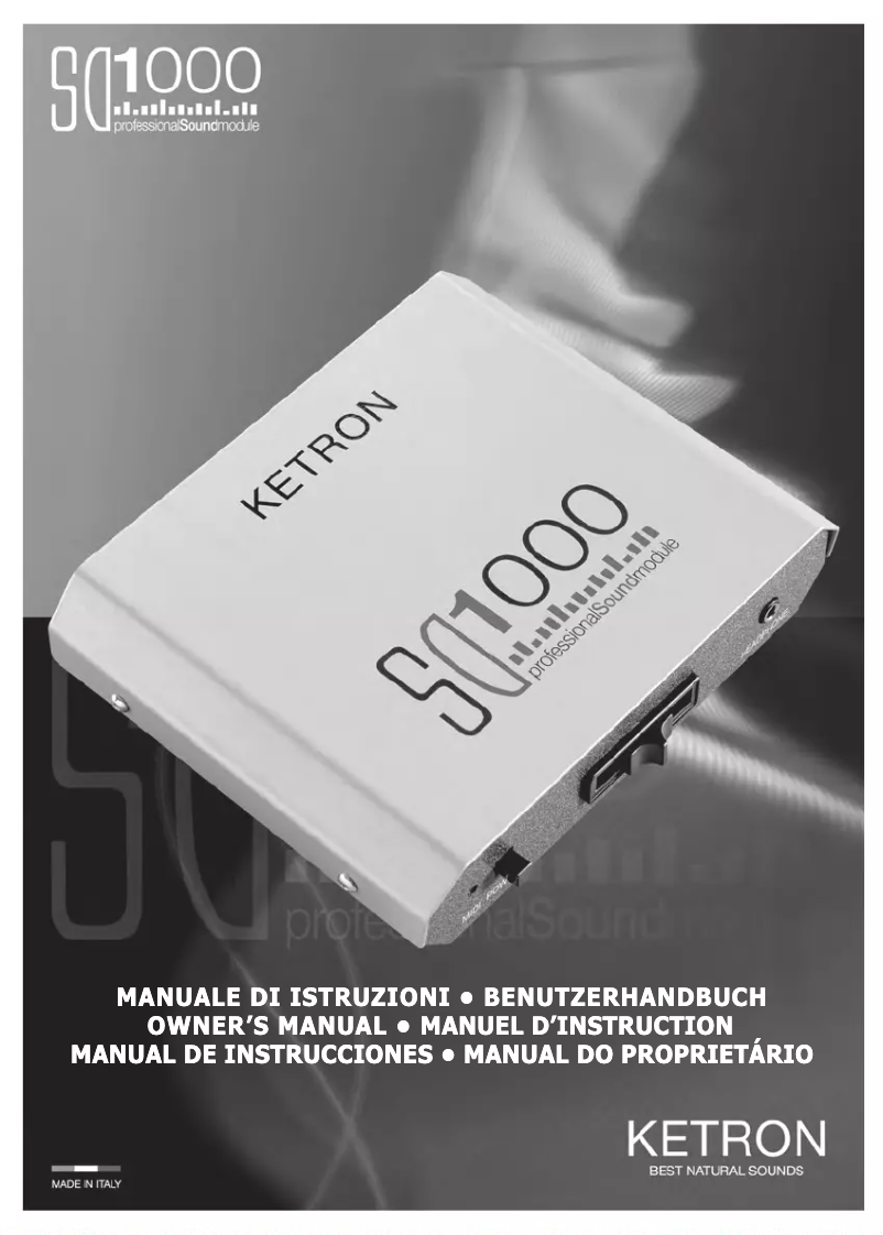 Página 1 del manual Manual de usuario Ketron SD1000