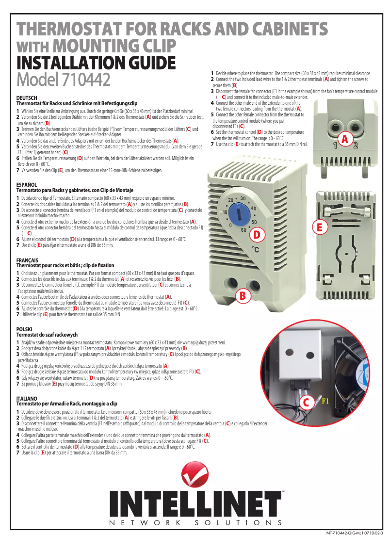 Page n°1 - Manuel utilisateur Intellinet 710442