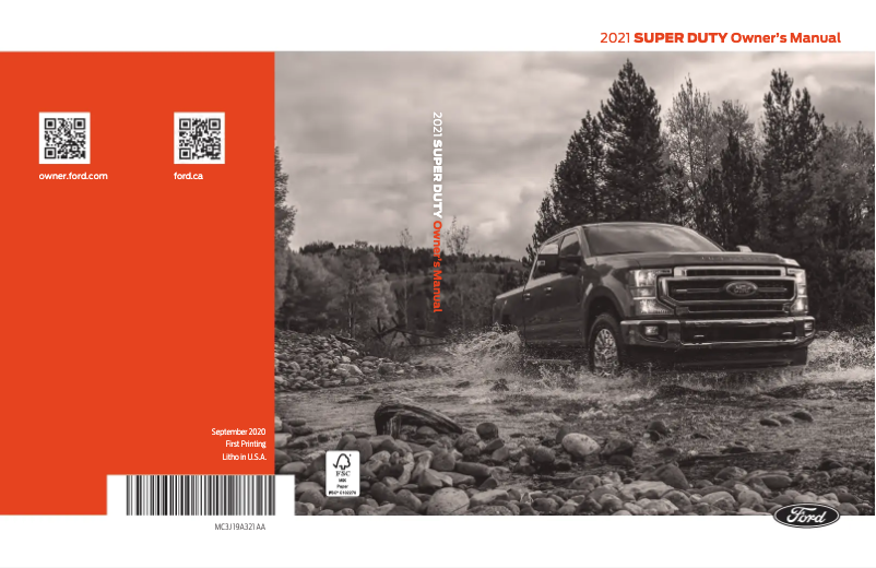 Page n°1 - Manuel utilisateur Ford F-250 Super Duty (2021)