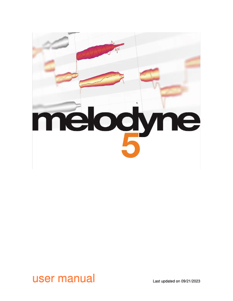 Page n°1 - Manuel utilisateur Celemony Melodyne 5