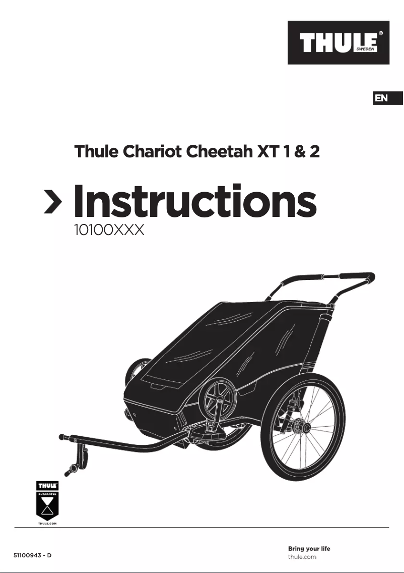 Page 1 de la notice Manuel utilisateur Thule Chariot Cheetah XT