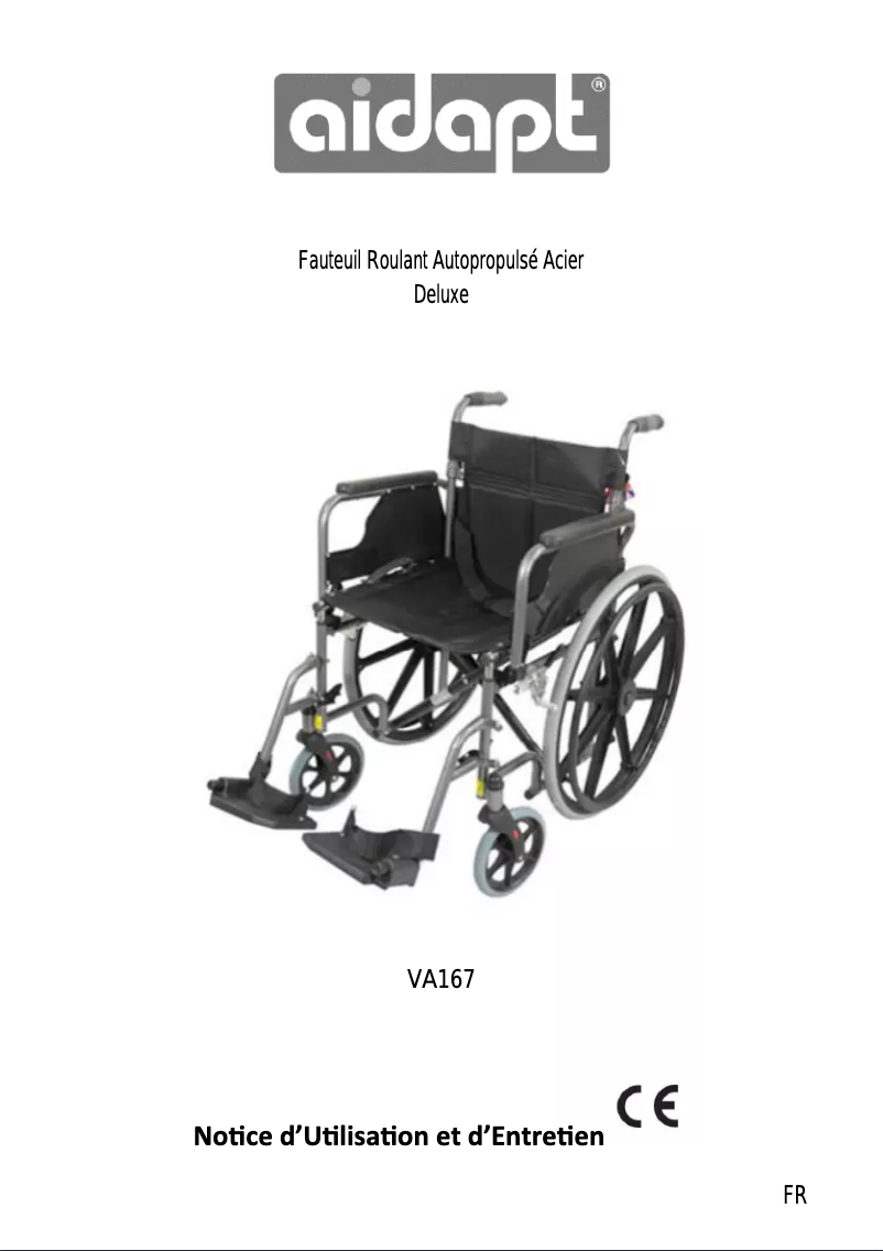Page 1 de la notice Manuel utilisateur Aidapt VA167