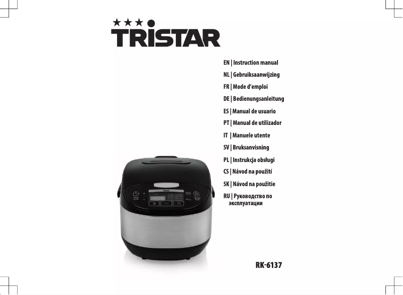 Page n°1 - Manuel utilisateur TriStar RK-6137