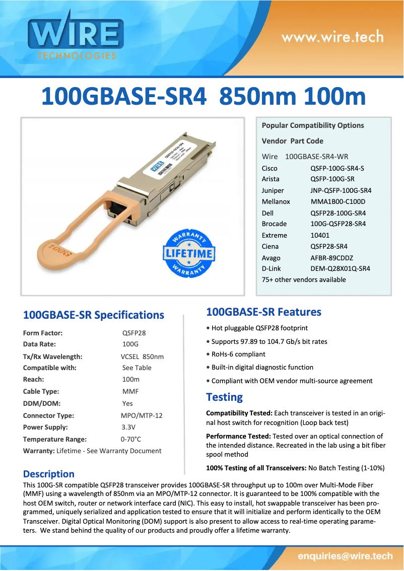 Página 1 del manual Manual de usuario Wire Technologies 10401-WR