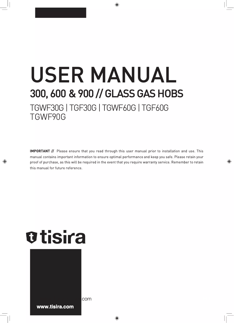 Page n°1 - Manuel utilisateur Tisira TGWF90G