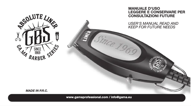 Página 1 del manual Manual de usuario GA.MA GBS Absolute Liner