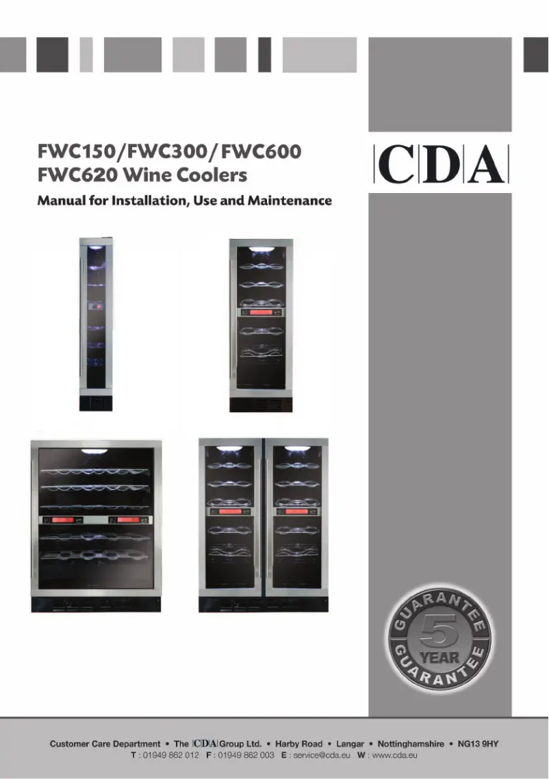 Page n°1 - Manuel utilisateur CDA FWC620