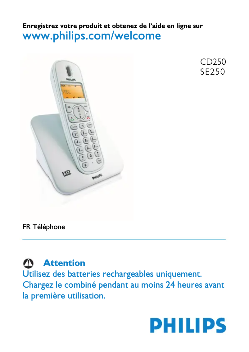 Page 1 of the manual Instruction Manual Philips SE2501B