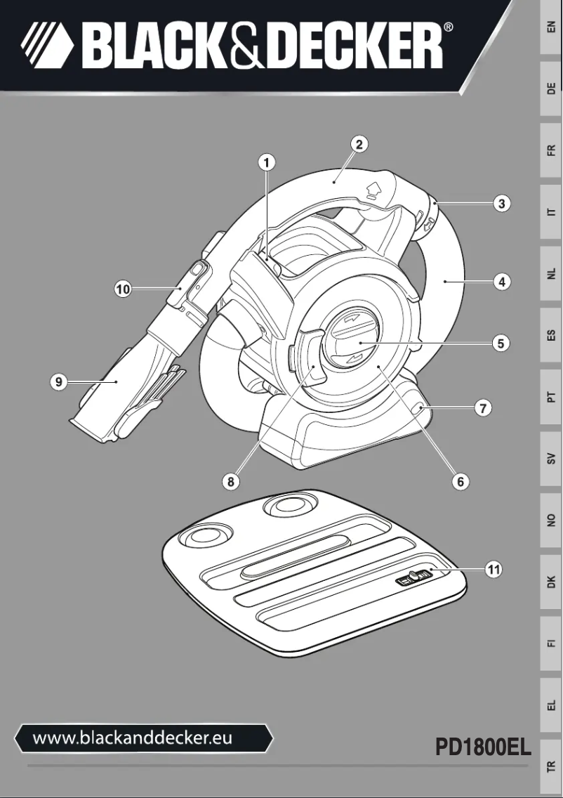 Image de la première page du manuel de l'appareil Dustbuster PD1800EL