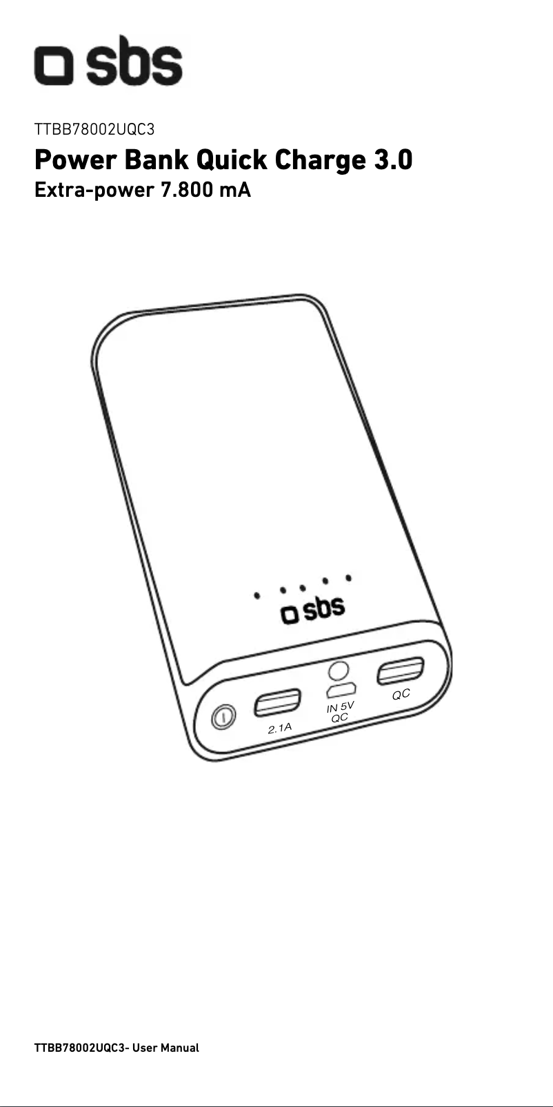 Imagen de la primera página del manual del dispositivo Power Bank Quick Charge 3.0