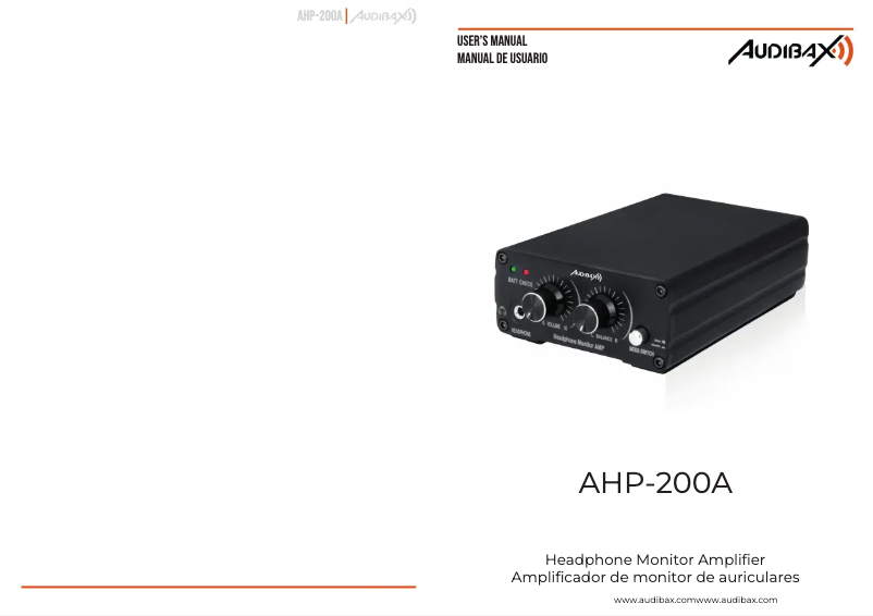 Page n°1 - Manuel utilisateur Audibax AHP-200A