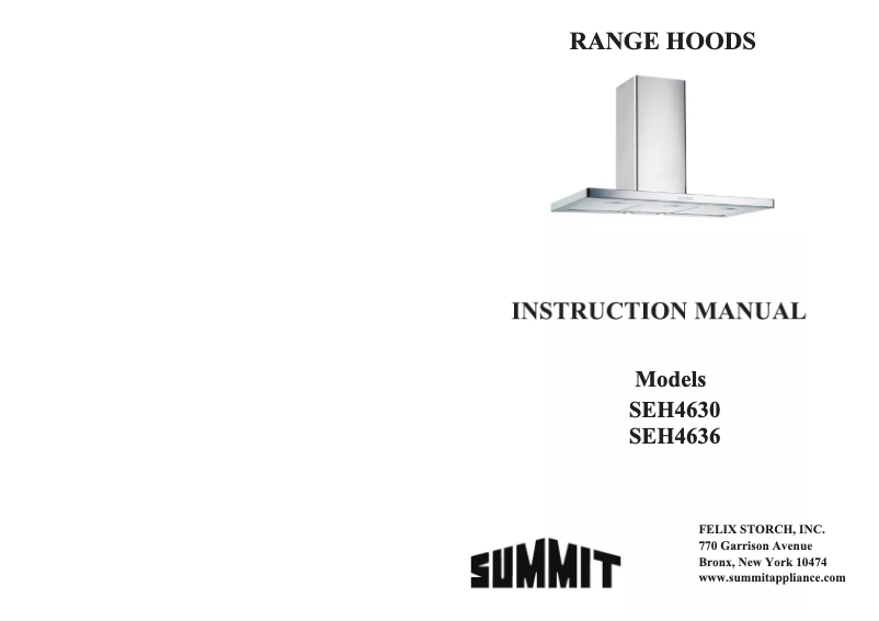 Página 1 del manual Manual de usuario Summit SEH4630