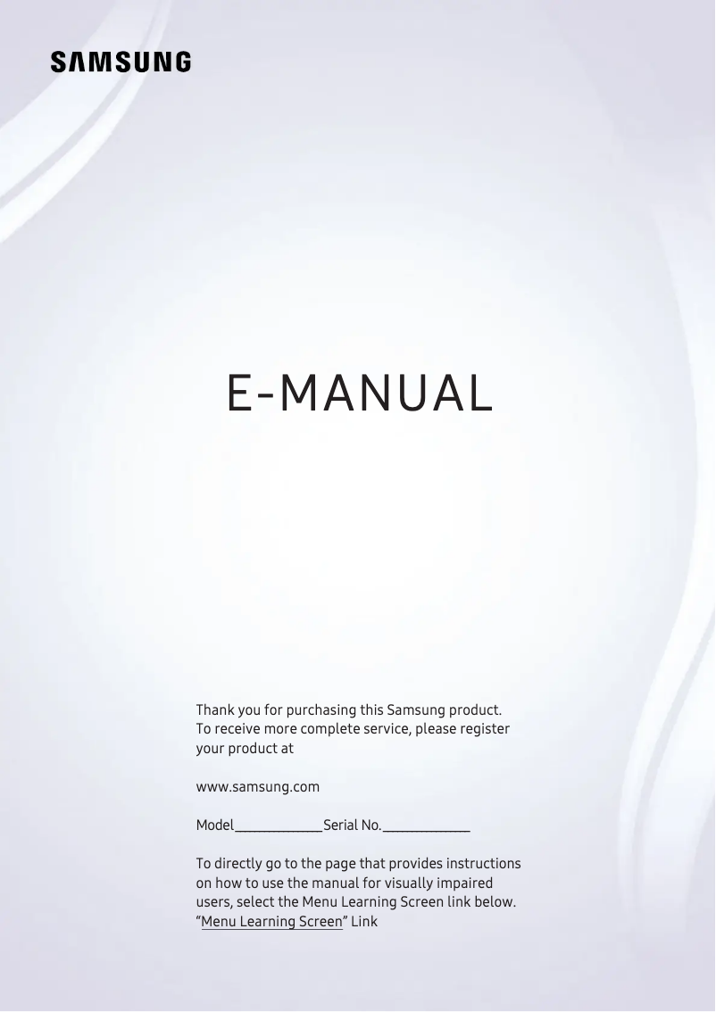 Page 1 de la notice Manuel utilisateur Samsung QE55Q80RAU