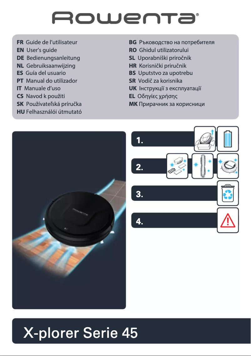 Page 1 de la notice Manuel utilisateur Rowenta X-Plorer Serie 45 RR8277WH