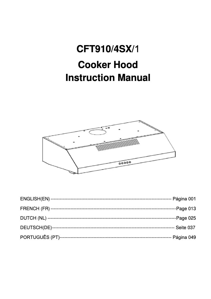 Image de la première page du manuel de l'appareil CFT910/4SX/1
