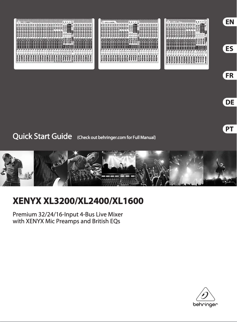Page 1 of the manual User Manual Behringer Xenyx XL3200