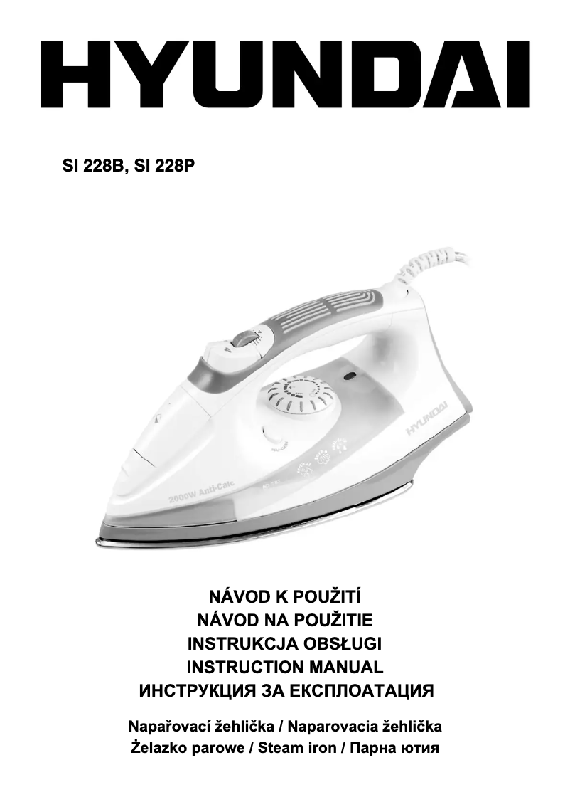 Page 1 de la notice Manuel utilisateur Hyundai SI 228B