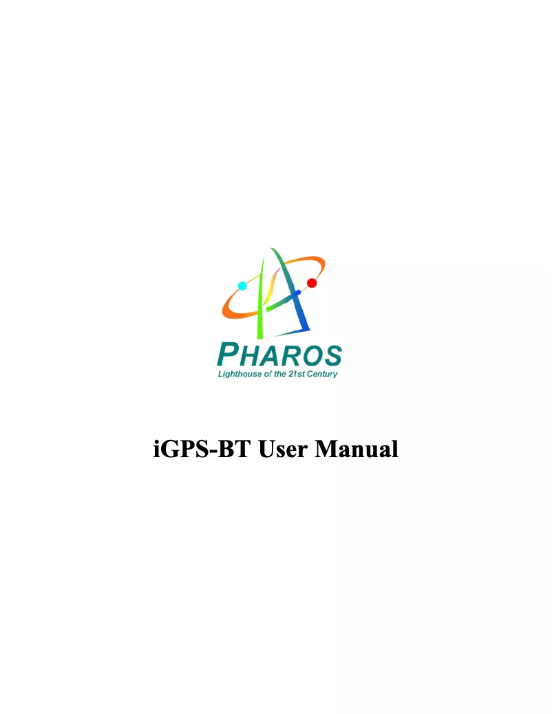 Page 1 de la notice Manuel utilisateur Pharos iGPS-360