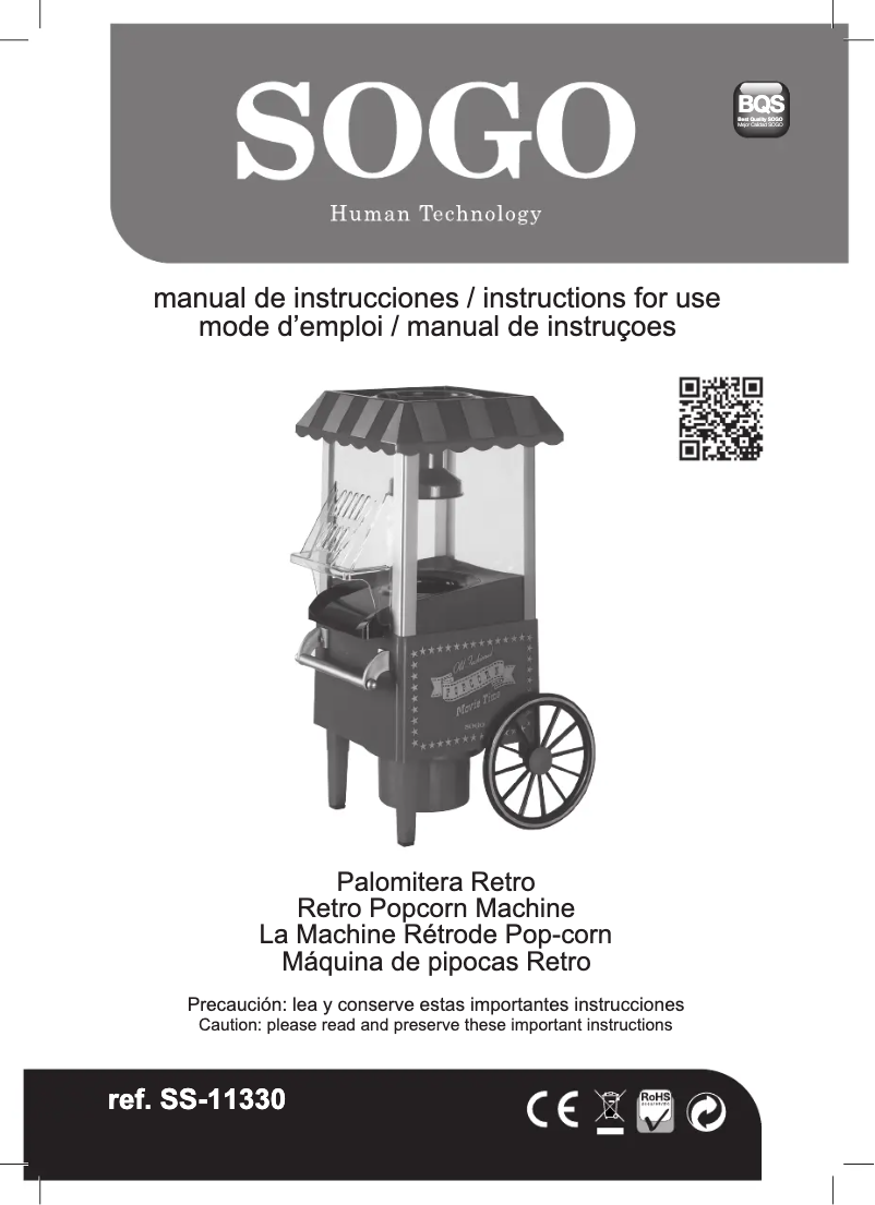 Page n°1 - Manuel utilisateur Sogo SS-11330