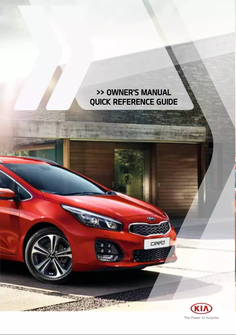 Page n°1 - Manuel utilisateur Kia Pro Cee'd (2016)