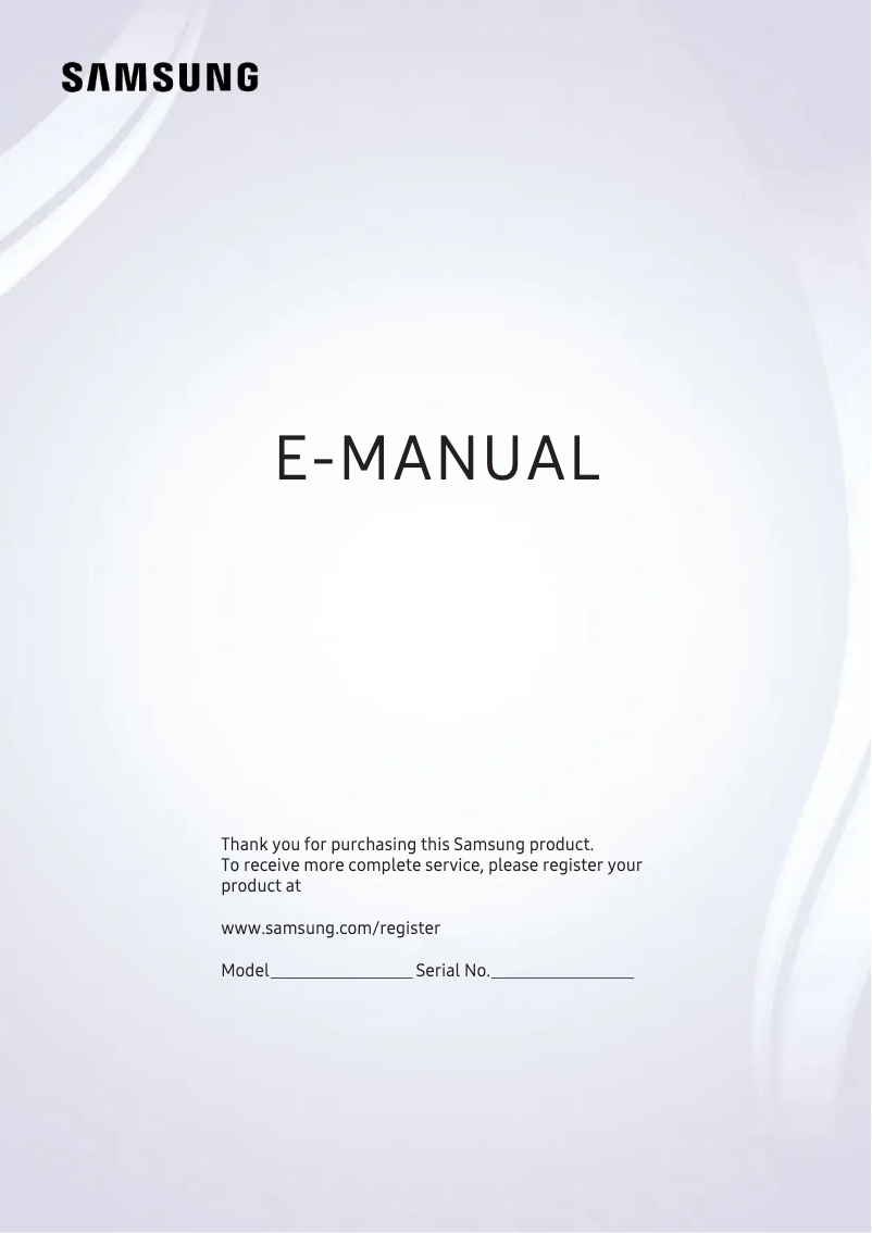 Page n°1 - Manuel utilisateur Samsung UE55K5510AK