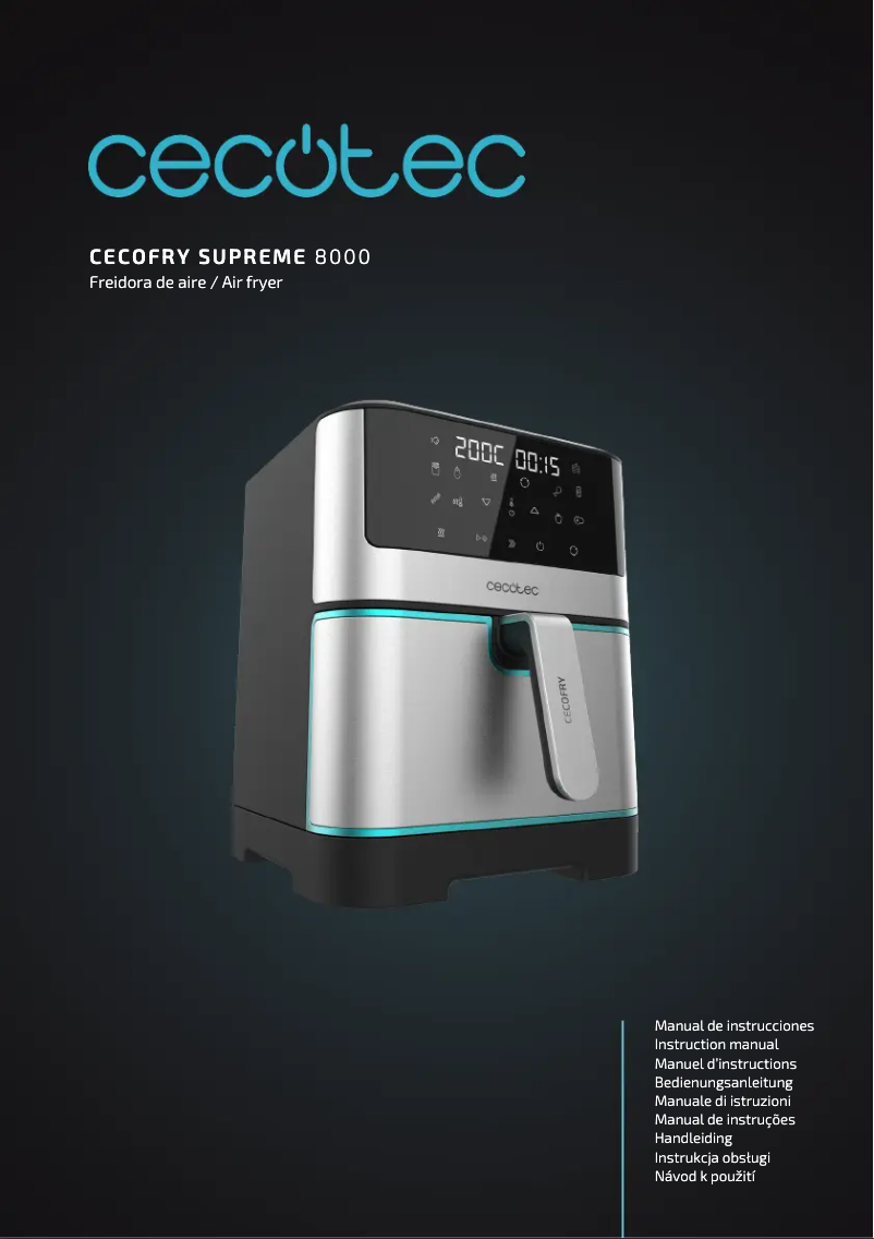 Image de la première page du manuel de l'appareil Cecofry Supreme 8000