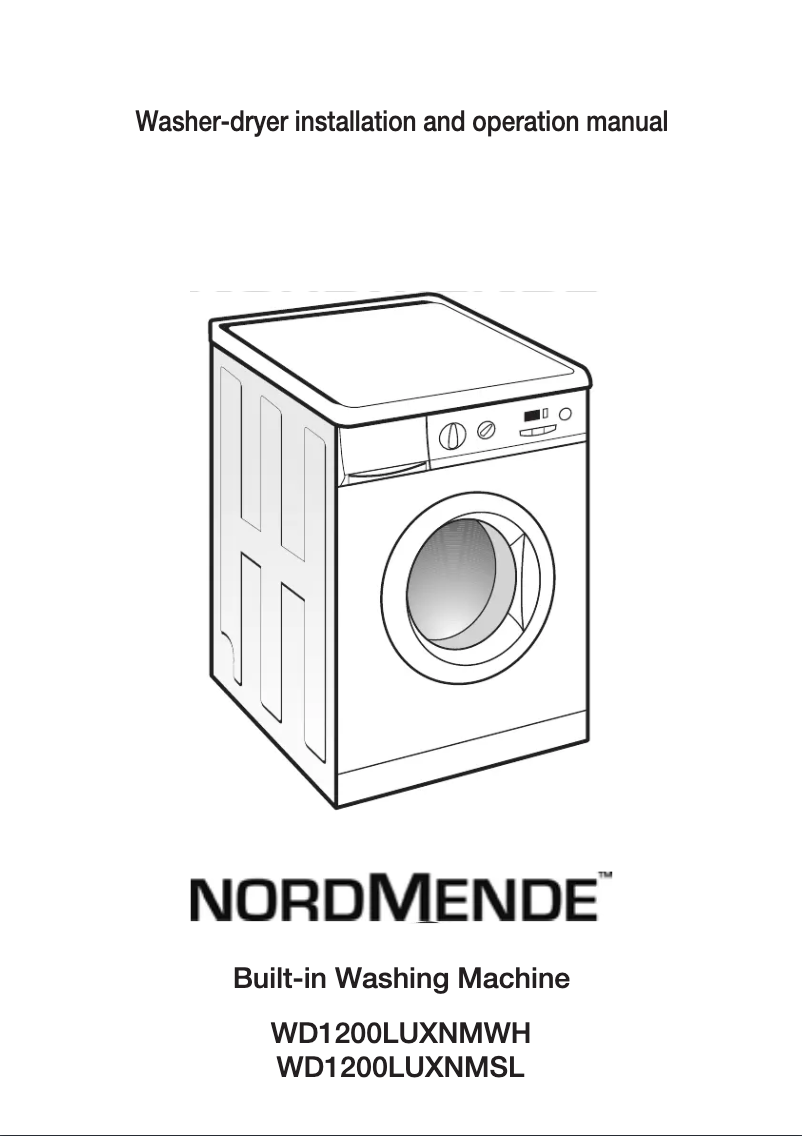 Image de la première page du manuel de l'appareil WD1200LUXNMSL