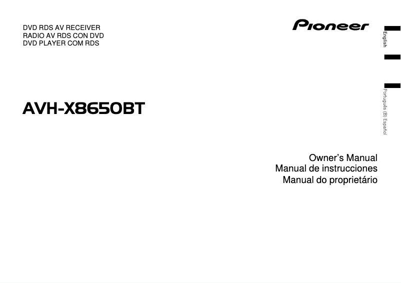 Page n°1 - Manuel utilisateur Pioneer AVH-X8650BT