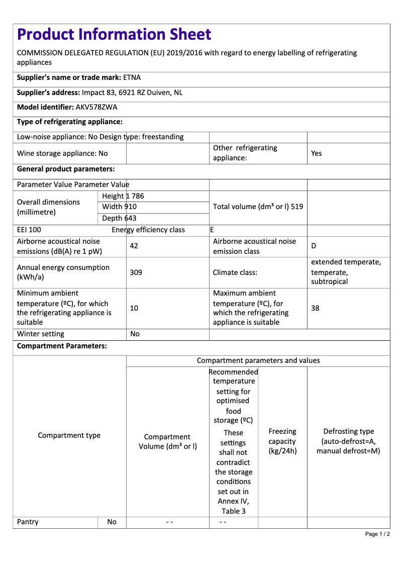 Image de la première page du manuel de l'appareil AKV578ZWA