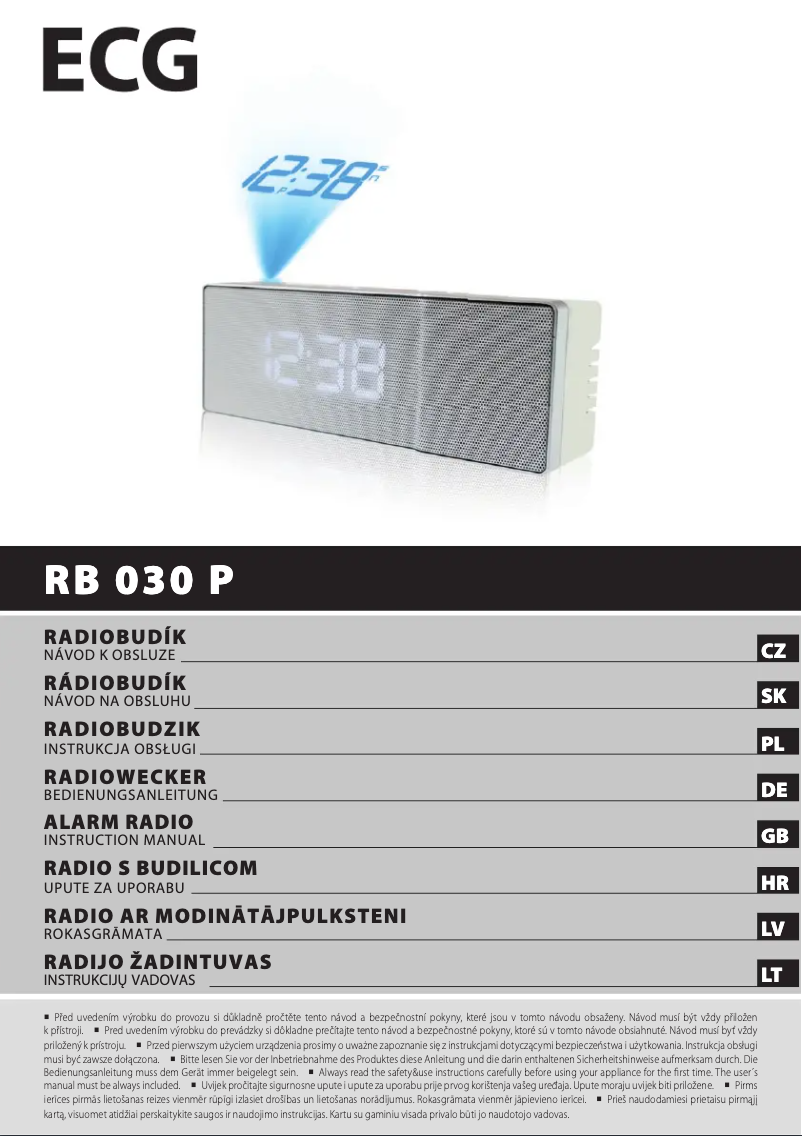 Page n°1 - Manuel utilisateur ECG RB 030