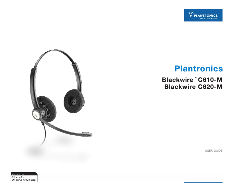 Image de la première page du manuel de l'appareil Blackwire C610-M