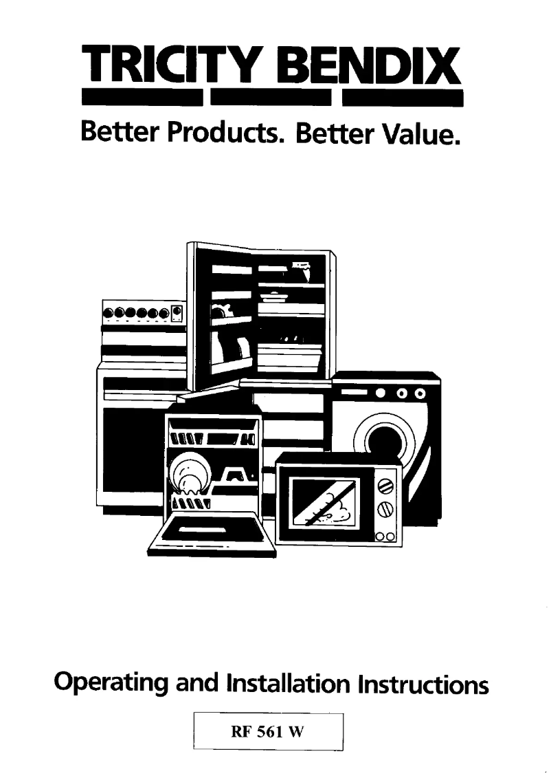 Page n°1 - Manuel utilisateur Tricity Bendix RF561W
