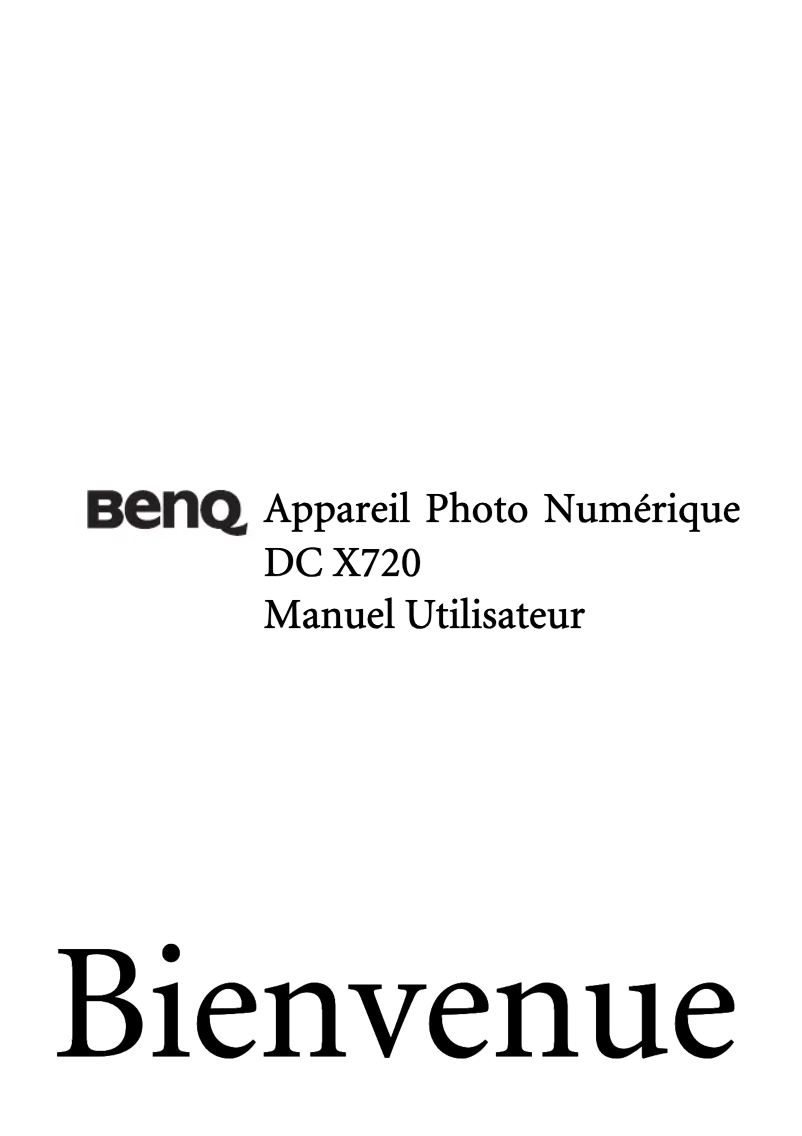 Page n°1 - Manuel utilisateur BenQ DC X720
