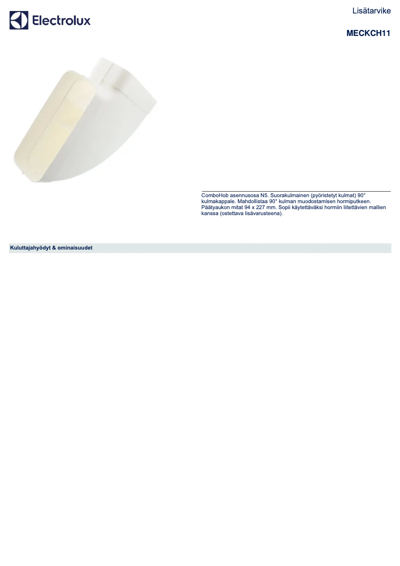 Page 1 de la notice Manuel utilisateur AEG MECKCH11