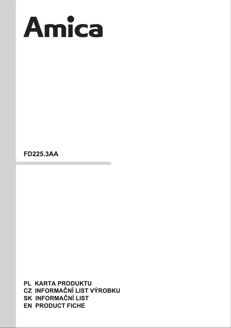 Image de la première page du manuel de l'appareil FD225.3AA