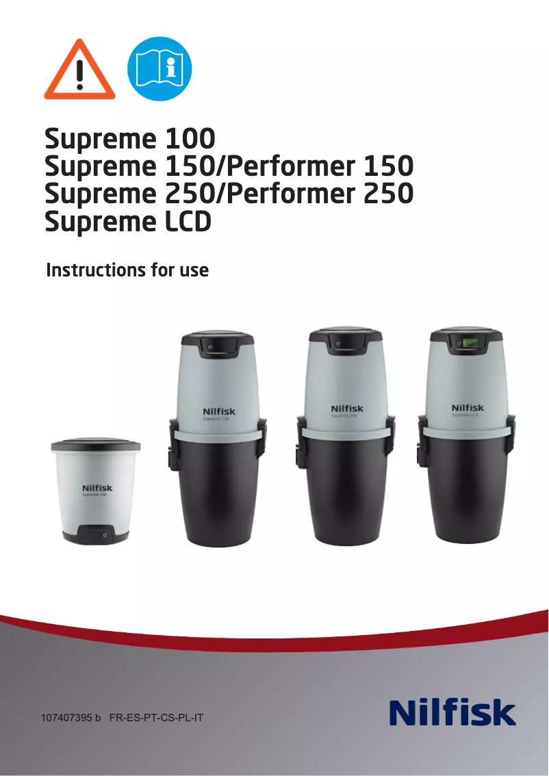 Image de la première page du manuel de l'appareil Supreme 150
