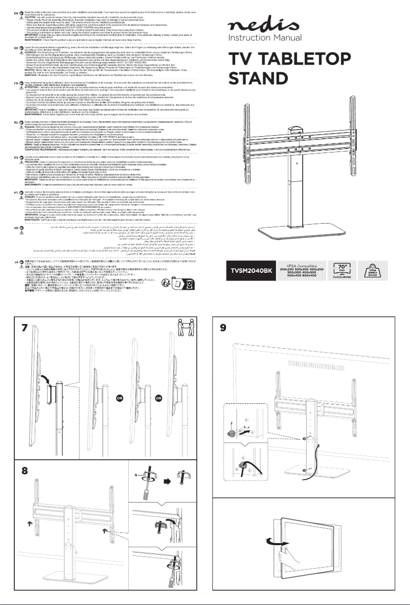Page n°1 - Manuel utilisateur Nedis TVSM2040BK