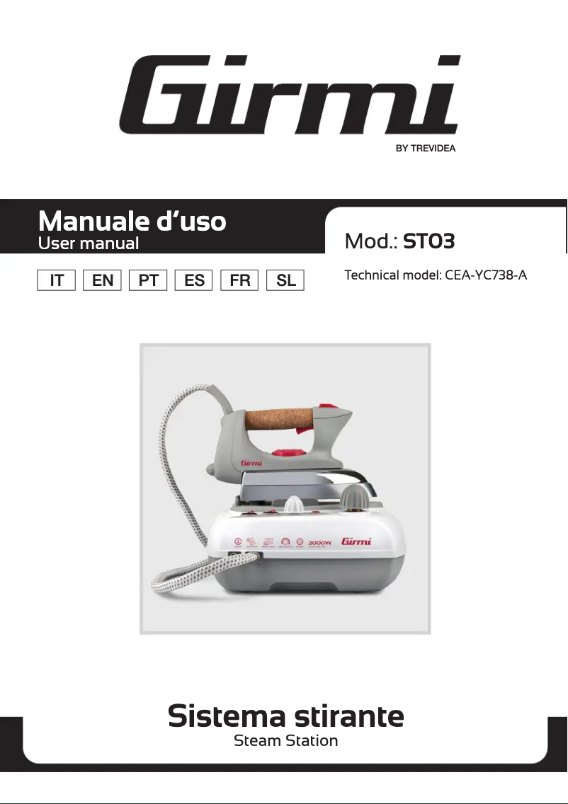 Page n°1 - Manuel utilisateur Girmi ST03