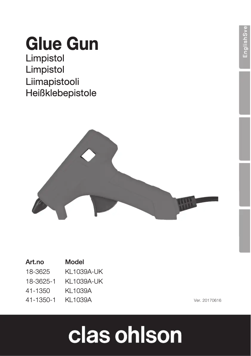 Image de la première page du manuel de l'appareil KL1039A