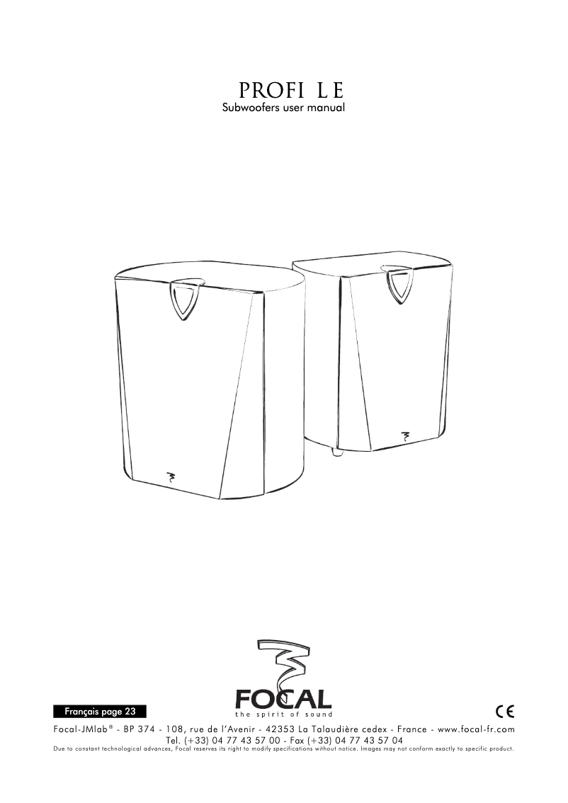 Image de la première page du manuel de l'appareil Profile SW 908