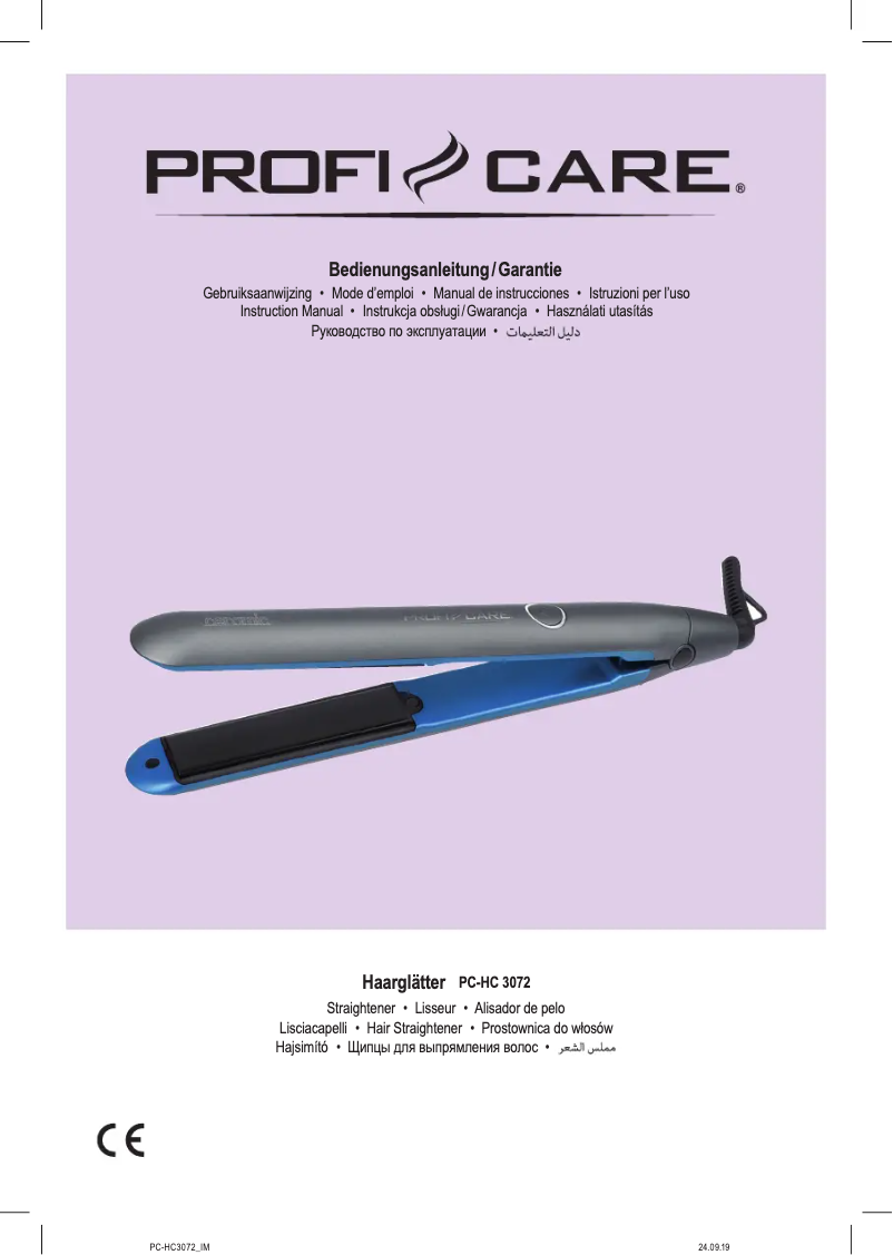 Página 1 del manual Manual de usuario ProfiCare PC-HC 3072