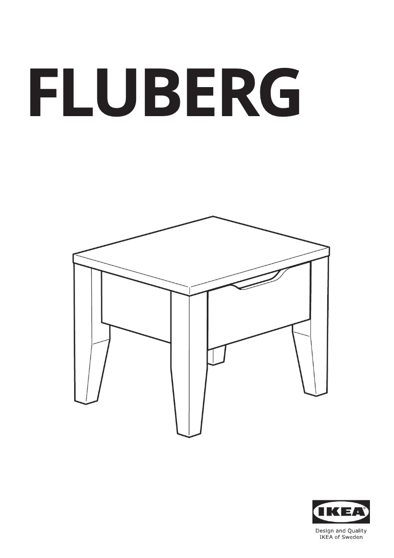 Page 1 de la notice Manuel utilisateur Ikea FLUBERG 405.422.94
