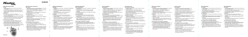 Page 1 de la notice Manuel utilisateur Master Lock 4603