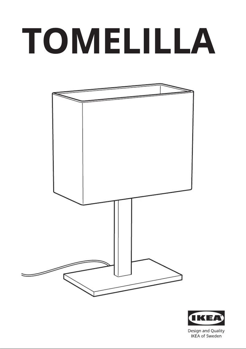 Page 1 de la notice Manuel utilisateur Ikea TOMELILLA 204.769.21