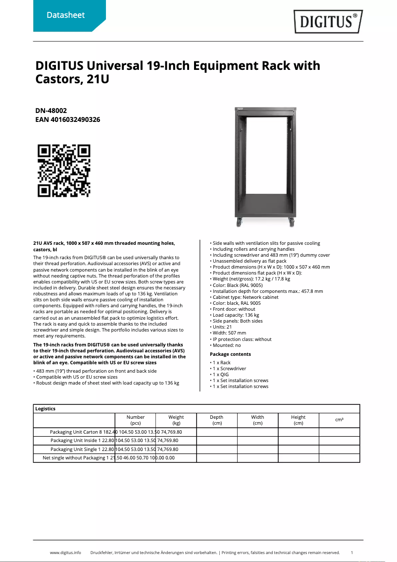 Página 1 del manual Manual de usuario Digitus DN-48002